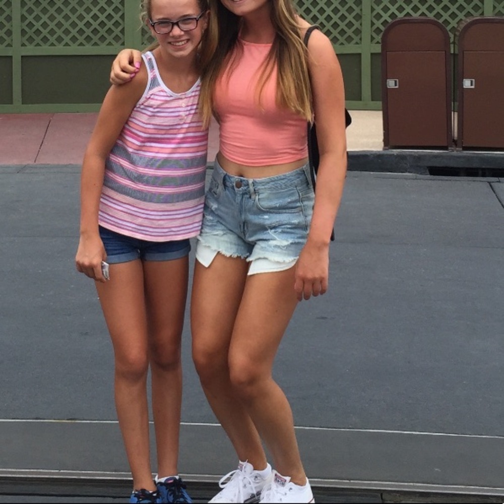 American eagle high rise jean shorts
